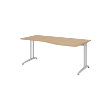 Schreibtisch C-Fuß 180x100/80cm Eiche