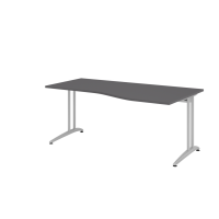 Schreibtisch C-Fuß 180x100/80cm Graphit