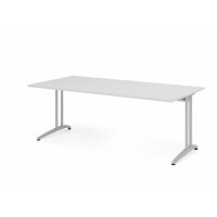 Schreibtisch C-Fuß 200x100cm Grau gallery
