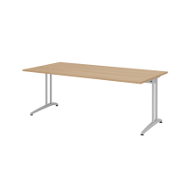 Schreibtisch C-Fuß 200x100cm Eiche
