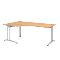 Winkeltisch C-Fuß 200x120cm 90°Buch