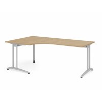 Winkeltisch C-Fuß 200x120cm 90&deg gallery