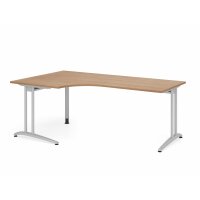 Winkeltisch C-Fuß 200x120cm 90&deg gallery