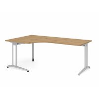 Winkeltisch C-Fuß 200x120cm 90&deg gallery