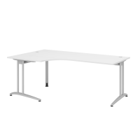 Winkeltisch C-Fuß 200x120cm 90°Wei&