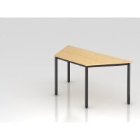 Trapeztisch 160x69cm Ahorn/Schwarz, trap gallery