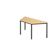 Trapeztisch 160x69cm Ahorn/Schwarz, trapezf.