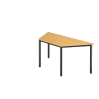 Trapeztisch 160x69cm Buche/Schwarz, trapezf