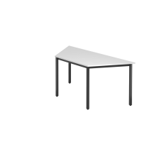 Trapeztisch 160x69cm Weiß/Schwarz, trap