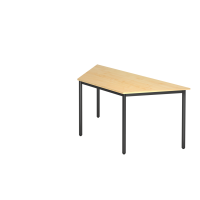 Trapeztisch Rundfuß 160x69cm Ahorn/Schw