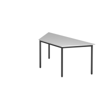 Trapeztisch Rundfuß 160x69cm Grau/Schwa