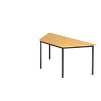 Trapeztisch Rundfuß 160x69cm Buche/Schw