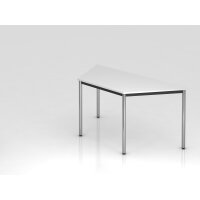 Trapeztisch Rundfuß 160x69cm Wei&s gallery