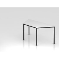 Trapeztisch Rundfuß 160x69cm Wei&s gallery