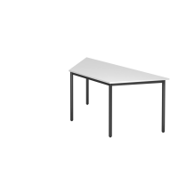 Trapeztisch Rundfuß 160x69cm Weiß