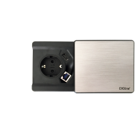 Steckdose 1xStecker, 2xUSB, 1xRJ45