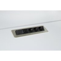 Steckdosenl. 3xStrom, 2xUSB, mit Fr&auml gallery