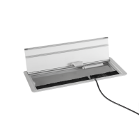 Kabelklappe 30cm mit Einbau, aluminium