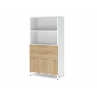 Kombischrank, 4 OH, Sockel, weiß/e gallery