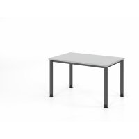 Schreibtisch 4Fuß-rd.120x80cm Grau gallery