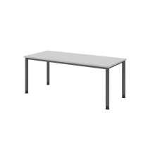 Schreibtisch 4Fuß-rd.180x80cm Grau/Graphit