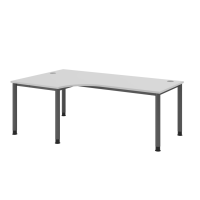 Winkeltisch 4Fuß-rd.200x120cm 90°Gr