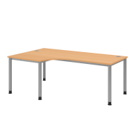 Winkeltisch 4Fuß-rd.200x120cm 90°Bu