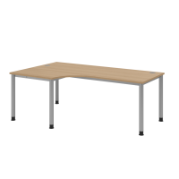 Winkeltisch 4Fuß-rd.200x120cm 90°Ei