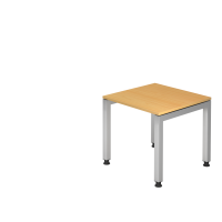 Schreibtisch U-Fu&szlig; eckig 80x80cm Buche