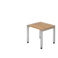 Schreibtisch U-Fuß eckig 80x80cm Asteiche