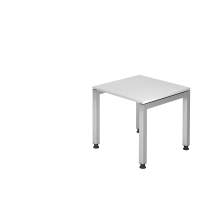 Schreibtisch U-Fuß eckig 80x80cm Weiß