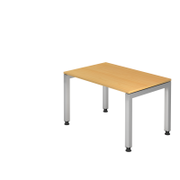 Schreibtisch U-Fu&szlig; eckig 120x80cm Buche