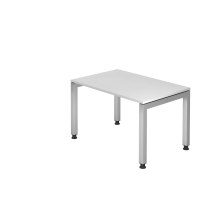 Schreibtisch U-Fu&szlig; eckig 120x80cm Wei&szlig;