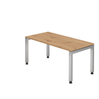Schreibtisch U-Fuß eckig 160x80cm Asteiche