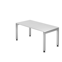 Schreibtisch U-Fuß eckig 160x80cm Weiß