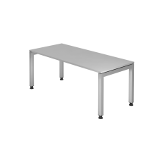 Schreibtisch U-Fuß eckig 180x80cm Grau