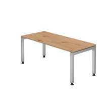 Schreibtisch U-Fuß eckig 180x80cm Asteiche