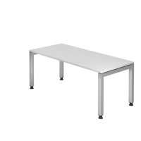 Schreibtisch U-Fuß eckig 180x80cm Weiß