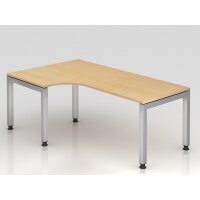Winkeltisch U-Fu&szlig; eckig 200x120cm 90&deg;Ahorn