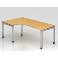 Winkeltisch U-Fu&szlig; eckig 200x120cm 90&deg;Buche
