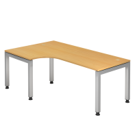 Winkeltisch U-Fuß eckig 200x120cm 90&de