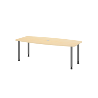 Konferenztisch 220cm/4 Rundrohrfü&s gallery