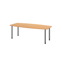 Konferenztisch 220cm/4 Rundrohfü&sz gallery