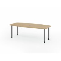 Konferenztisch 220cm/4 Rundrohrfü&s gallery