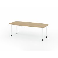 Konferenztisch 220cm/4 Rundrohrfü&s gallery