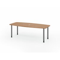 Konferenztisch 220cm/4 Rundrohrfü&s gallery