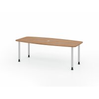 Konferenztisch 220cm/4 Rundrohrfü&s gallery
