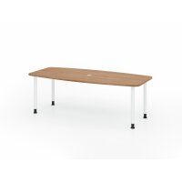 Konferenztisch 220cm/4 Rundrohrfü&s gallery