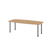 Konferenztisch 220cm/4 Rundrohrfü&s gallery
