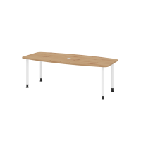 Konferenztisch 220cm/4 Rundrohrfüß